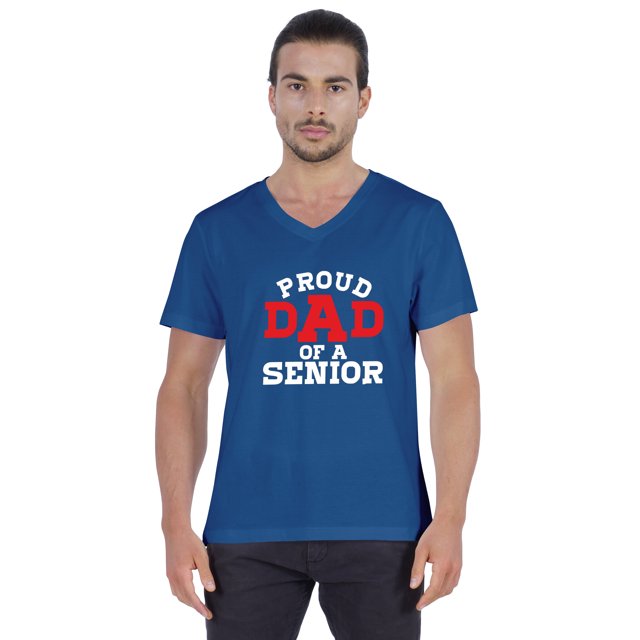 Inkmeso Mens Gradution Tee Shirt Proud Dad Of A Senior€ Graphic Print Tshirt For Daddy Gift