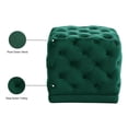 thumbnail image 3 of Meridian Furniture Stella Contemporary Velvet Ottoman/Stool in Green, 3 of 8
