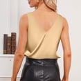 thumbnail image 4 of Blouses Sans Manches en Satin Coupe Ample Col en V - Polyester, Imprimé, Plusieurs Tailles, 4 of 6