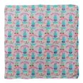 thumbnail image 4 of Bimba Gray Text & Bunny Kids Pure Silk Printed Head Bandanas Summer Neck Wrap Scarf 40 x 40 Inches, 4 of 6