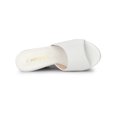 thumbnail image 4 of BLISSFUL STEP Sandales à Talons Compensés à Plateforme Pailletées pour Femmes à Enfiler Blanches 5,5, 4 of 7