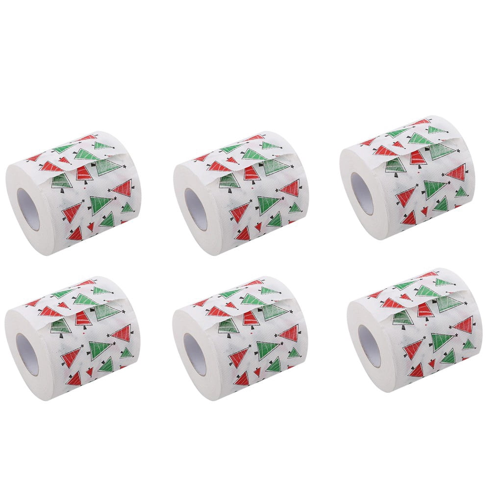 Christmas Decoration Clearance! Christmas Pattern Color Toilet Paper Santa Christmas Tree Printed Tissue Limited Time Deals Todays Deals #63