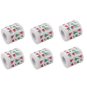 Décoration de Noël Liquidation! Motif de Noël couleur papier toilette Père Noël imprimé tissu limité temps affaires aujourd'hui #63