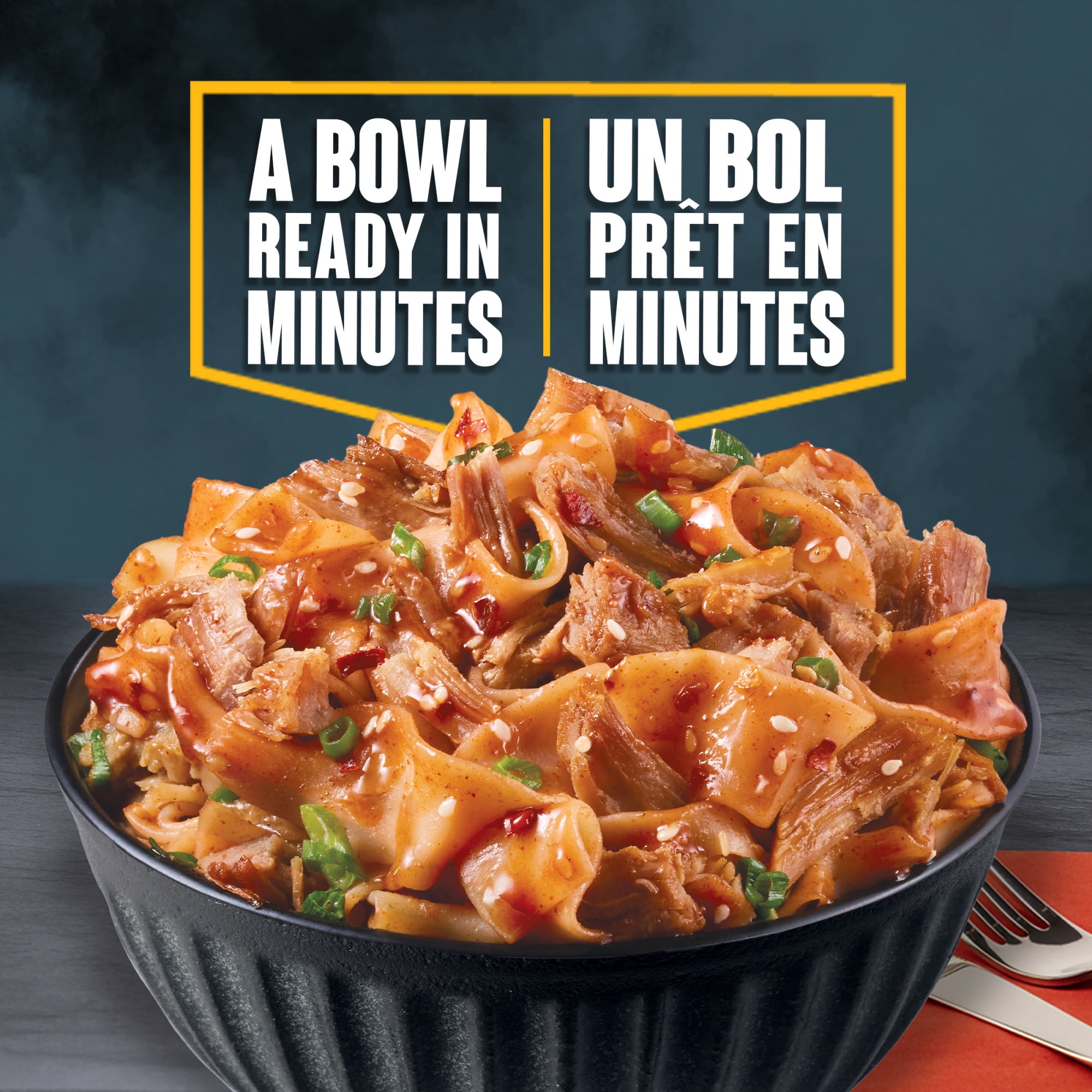 CRAVE Chili Sesame Noodles with Pork Noodle Bowl, 340 g Box, CRAVE CHILI SESAME NOODLES W/PORK
