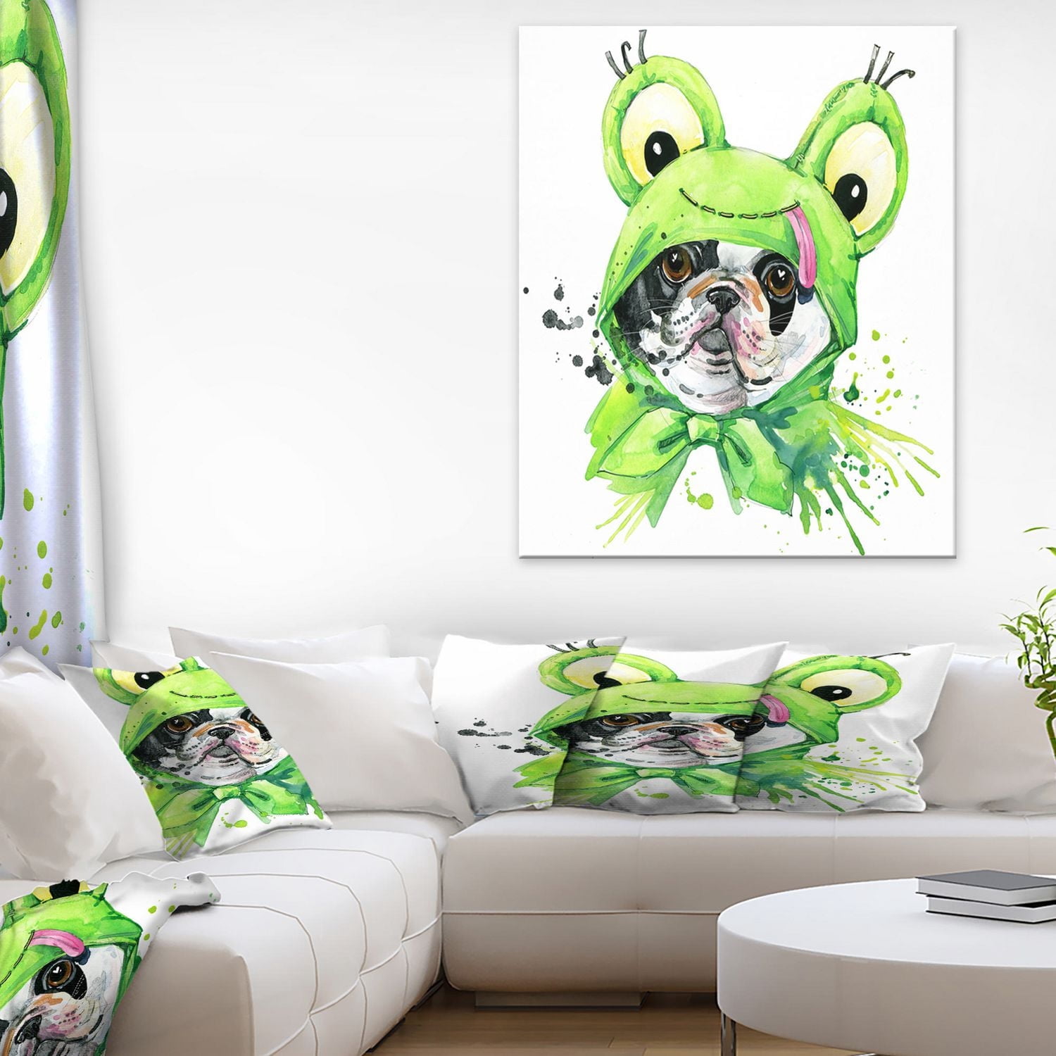 Impression sur toile « French Bulldog Illustration » Design Art
