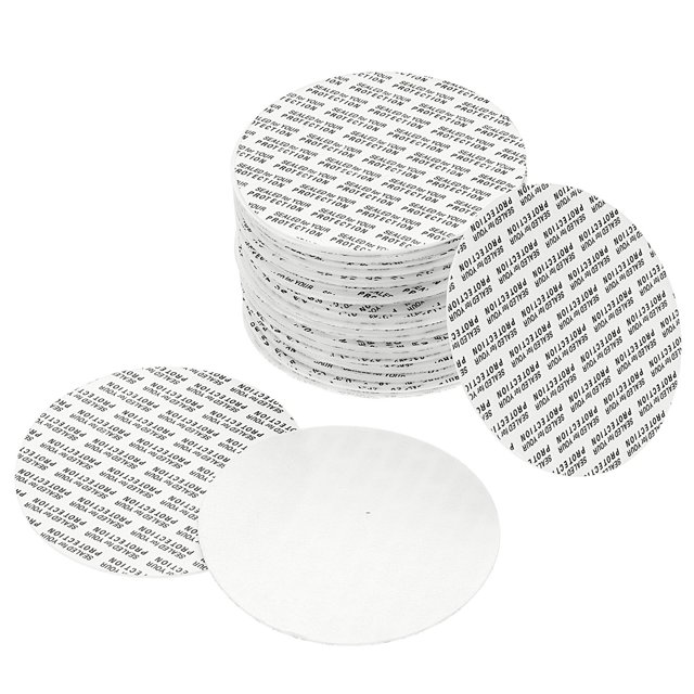 Unique Bargains Joint Tamper Résistant à la Mousse PS de 89 mm, Sensible à la Pression, Blanc, Lot de 100. Doublures en Mousse Circulaires avec surface Imprimée, Conçues pour Sceller des Pots et Contenants avec Couvercles en Métal Ou en Plastique. Ces Joints de 89 mm de Diamètre Sont Faits de Mousse de Polystyrène et Comportent un Revêtement Adhésif Activé par le Couple. Ils Empêchent la Poussière, l'Humidité et les Odeurs D'Y Entrer, Gardent les Produits Secs Ou en Poudre Frais. Convient aux Pots en Verre, en Plastique et en Métal.
