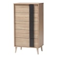 thumbnail image 1 of Bowery Hill Engineered Wood Light Oak Brown Chest Rectangular 45.4"H Unassembled, 1 of 10