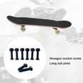 thumbnail image 2 of ZheElen Ensemble de Clous et Écrous pour Pont de Planche à Roulettes Pièces de Rechange Outils de Longboard Quincaillerie Vis d'Embarquement Professionnelles Fournitures Noir 25mm 1Ensemble, 2 of 6