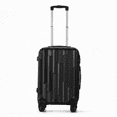 thumbnail image 1 of TRAVLR Valise Rigide Stries Medium (25 Pouces) Extensible, Anti-Rayures, Huit Roues Silencieuses Roues et Cadenas TSA - Gris Foncé, 1 of 6