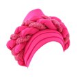 thumbnail image 2 of Fashion Women Beading Braid Hat Muslim Ruffle Cancer Beanie Wrap Cap Sleep Caps Satin Lined Hair Bonnets, 2 of 2
