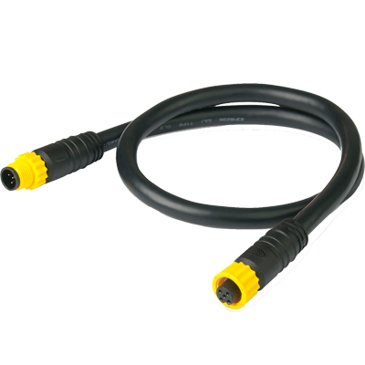 Ancor Marine Network Cable 270001 Backbone For Connection To An NMEA 2000 Tee Connector; 0.5 Meter Length; Black; With Male/Female Micro Connectors; 18 AWG