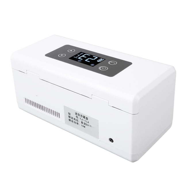 Mini Medicine Refrigerator, Storage Large Display Insulin Cooler Box Lightweight for Travel for Office