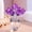Violet, variante sur Wuztai Bouquet de Roses en Cristal Transparent, Ornement de Décoration de Roses en Verre Cadeau Idéal, Décor de Maison de Roses en Cristal pour Étagère Bureau Table