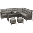 thumbnail image 1 of Outsunny 6 Pieces Patio Dining Set Wicker Outdoor Furniture Set, 1 of 10