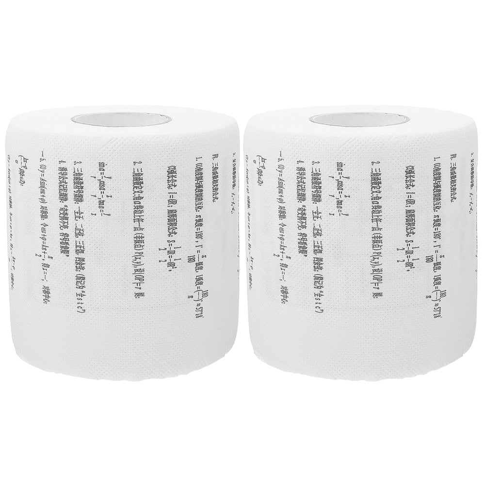 LNGOOR 2 Rolls Printed Toilet Paper Tissue for Bathroom Lunch Napkin Novelty Tissues Soft Creative