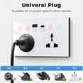 thumbnail image 4 of Tuya WiF Smart Socket USB Type-C Wall Outlet 4-in-1 Universal Electrical Power Plug Power Monitor Touch Switch Black,1 * Socket,Black, 4 of 6
