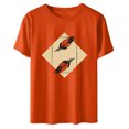 thumbnail image 4 of Dadaria T-shirt Matters pour Femmes, Chemise Orange, T-Shirt à Manches Courtes, Col Rond, Hauts, Chandail d'Été, Chemisiers, 2TG, 4 of 5