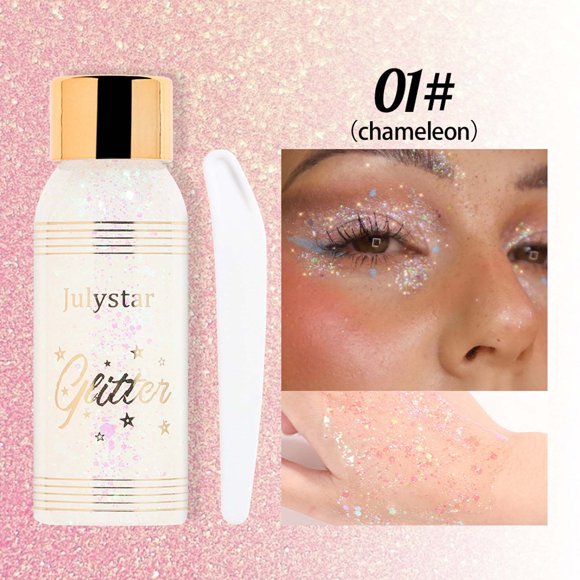 Qocolhg jusqu'à 50 % de Rabais Liquidation Soins Personnels et Beauté! Poudre Diamant Brisé Style Explosion Éblouissante Maquillage de Scène Boîte de Nuit Paillettes Oeil 30 ml, Cadeaux pour Femmes