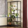 thumbnail image 1 of Indoor Plant Stand 5-Tier Tall 70.9", Large Metal Plant Shelf with Hanging Hooks, Multi-Purpose Display Rack, Flower Bonsai Pots Organizer for Garden, Balcony, Living Room, 1 of 9