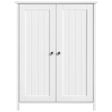Yaheetech Free Standing Floor Cabinet with 2 Doors and 2 Shelves, White