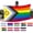 B, variant on Bowayaoa Progress Pride Flag 3x5 Ft Rainbow Bisexual Lesbian Gay Outdoor Decor Heavy Duty Polyester LGBTQ Banner for Garden Patio House