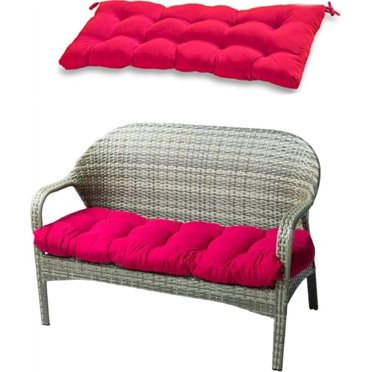 Zhuge Indoor/Outdoor Bench Cushion, Swing Cushion, 51.2"x19.7", for Lounger Garden Furniture Patio Lounger Bench (Wine Red)