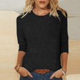 thumbnail image 2 of FAIWAD Womens 3/4 Sleeve Pullover Tops Spring Summer Basic Plus Size Tops Casual Round Neck Tunic Blouses, 2 of 5