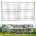 thumbnail image 1 of 1 Package [Premium Project] Metal Outdoor Fence 10 Pieces Without Door, Inner Arc Design, 10 Mesh Pieces + 10 Round Head Ground Plugs + 1 6-Point Wooden Hammer, 1 of 9
