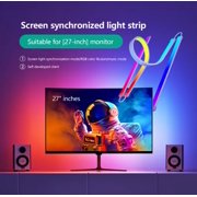 HLONK Synchronisation des jeux de musique couleur 24” Écran Jeux Ambiance Ambient Smart TV moniteur LED Lumière de rétroéclairage pour écran d'ordinateur (32inch)