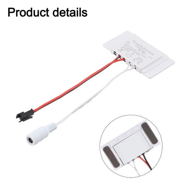 Touch sensor switch DC 12V 5A 60W LED smart single button mirror light switch