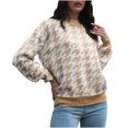 thumbnail image 2 of Qertyioot Chandails à Enfiler pour Femmes, Chandail Mince Décontracté Uni Coupe Ample Chandail Col Rond, 2 of 6