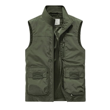 Cameland Men's Casual Outdoor Work Fishing Travel Photo Cargo Vest Jacket Multi Pockets, Mens Vests Outerwear