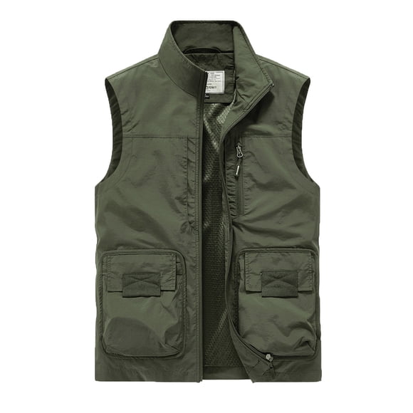 Birdeem Jackets for Men Mens Work Clothes Jacket Solid Color Stand Collar Multiple Pockets Outdoor Sports Photography Casual Coat