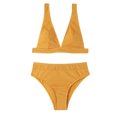 thumbnail image 4 of zanvin Womens High Waisted Bathing Suits Bikini Sets Two Piece Swimsuits,Yellow,L, 4 of 6