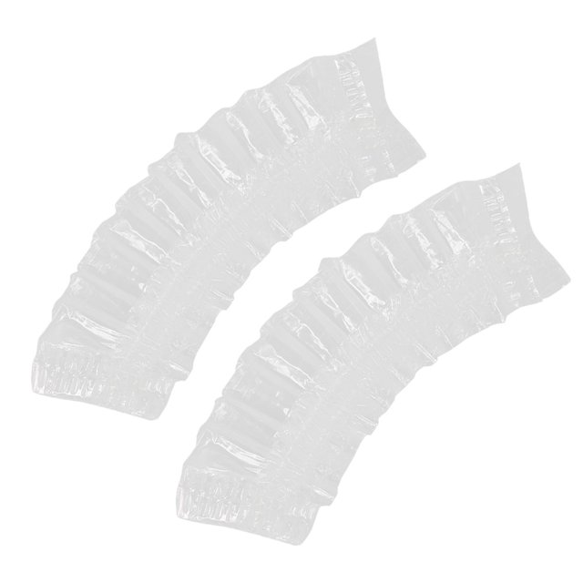 Couvre-oreilles Jetables 100 Pcs en Matériau PE Souple avec Forte Élasticité et Conception Imperméable. Protecteurs d'Oreilles Jetables Légers et Compacts, Adaptés pour Protéger les Oreilles pendant la Douche, la Teinture des Cheveux Ou l'Huilage. Taille Ajustable Convient à Tous les types d'Oreilles.