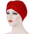 thumbnail image 1 of Bangcool Turban Tresse Torsadée Bonnet Élastique Couvre-Cheveux Perte de Cheveux Sleep Cap, 1 of 8