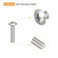 thumbnail image 4 of Unique Bargains Vis de Machine à Tête Ovale M4x20mm, Lot de 50 Vis à Tête Fraisée Légèrement Relevée en Acier Inoxydable 304, 4 of 5