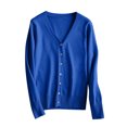 thumbnail image 3 of MeetoTime Women's Long Sleeve Lightweight Cardigans Open Front Button down Soft Knit Sweater Outwear, 3 of 7