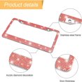 thumbnail image 3 of CUITING 2PCS Bling Car License Plate Frame  Sparkly Rhinestone Stainless Steel License Plate Cover/Holder  Universal for Most Cars  SUVs  Vehicles with Screw Set  Auto Accessories for Wom, 3 of 14