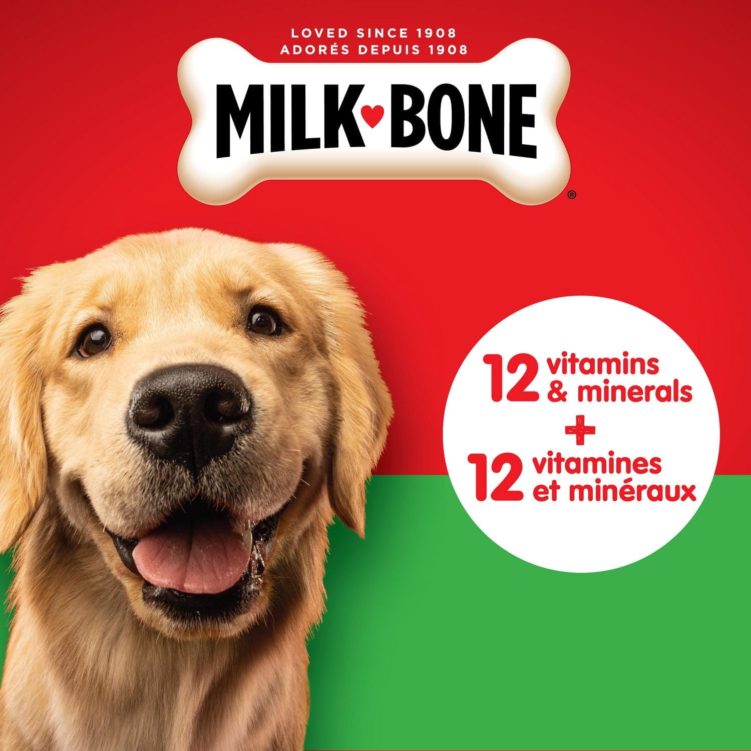 Milk-Bone Gâteries pour Chiens, Biscuits Croustillants Originaux, Grande 2kg