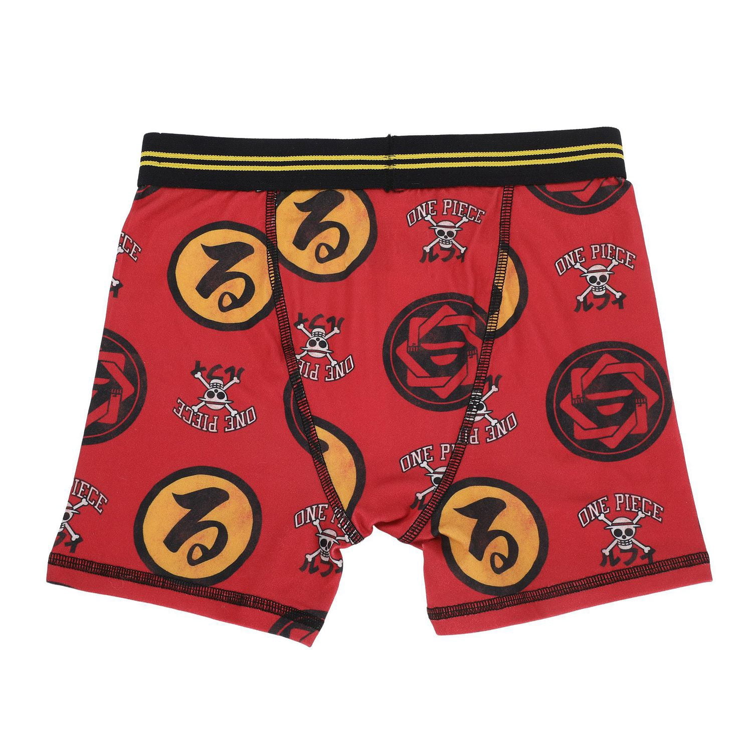 One Piece Caleçons Boxeurs Imprimés Affiche De Recherche De Luffy Et Jolly Roger Pour Garçons, Paquet De 2