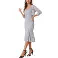 thumbnail image 4 of INSPIRE CHIC Robe d'Invitée de Mariage pour Femme Tenues de Soirée 2 Pcs Robes Sans Manches avec Boléro TP Gris Pâle, 4 of 5