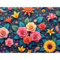 thumbnail image 4 of Floral Backdrop Banner Daisies Decoration for Wedding Party Supplies Event Background Photography Spring Summer Decor Celebration, 4 of 4