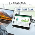 thumbnail image 3 of LESOWN Grand Petit Écran 1024x600 IPS Écran LCD 7 Pouces Moniteur HDMI Module d'Affichage Tactile Haut-Parleur Intégré avec Étui pour Raspberry Pi PC, 3 of 11