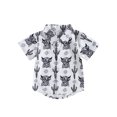 thumbnail image 1 of Opperiaya Chemise Garçon, Manches Courtes à Revers Imprimé Bull, Hauts Amples Décontractés de Fête de Rue pour Printemps Été 6 m-4 A, 1 of 8