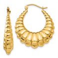 thumbnail image 1 of 14k Polished Scalloped Hollow Hoop Earrings S1242, 1 of 2