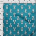thumbnail image 3 of oneOone Velvet Sky Blue Fabric Block Craft Projects Decor Fabric Printed By The Yard 58 Inch Wide-LW, 3 of 5