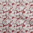 thumbnail image 1 of oneOone Polyester Spandex Red Fabric Floral & Leaves Sewing Craft Projects Fabric Prints By Yard 56 Inch Wide, 1 of 5