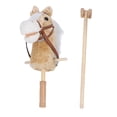 thumbnail image 2 of Jouet Cheval à Chevaucher, Design de Dessin Animé, Bâton Cheval en Peluche avec Roues et Poignée Épaissie pour Enfants, 2 of 7