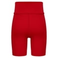 thumbnail image 4 of Doomiva Girls Athletic Swim Shorts Solid Color Shorts Sport Cheer Workout Running Red 160, 4 of 6